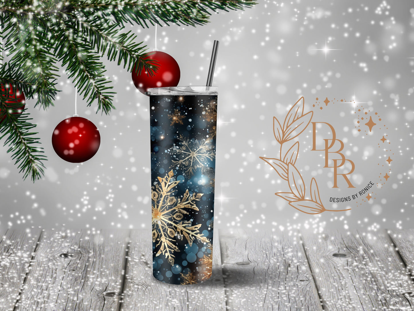Snowflake Tumbler, Christmas Tumbler, Winter Tumbler with Straw and lid,Sparkling Faux Glitter Snowflakes Tumbler,Personalized Tumbler, Gift