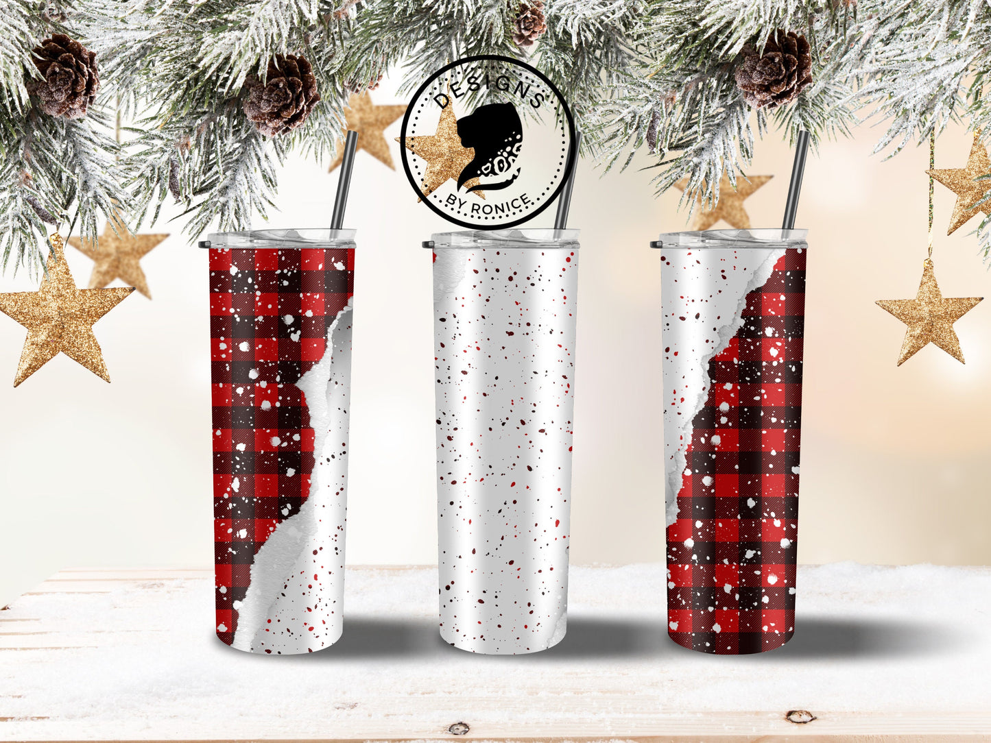 Christmas Tumbler, Wrapping Paper Tumbler, 20 oz Christmas Tumbler, Holiday Tumbler, Gift for her, Christmas Gift