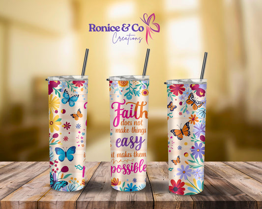 Bible Verse Tumbler, Inspirational Quote, Faith Tumbler, God, Wedding Gift, Faith Gift, Christian Gift, 20 oz Stainless Steel Tumbler