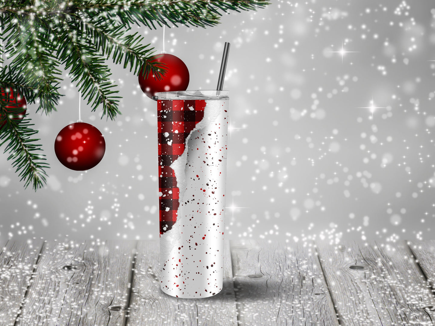 Christmas Tumbler, Wrapping Paper Tumbler, 20 oz Christmas Tumbler, Holiday Tumbler, Gift for her, Christmas Gift