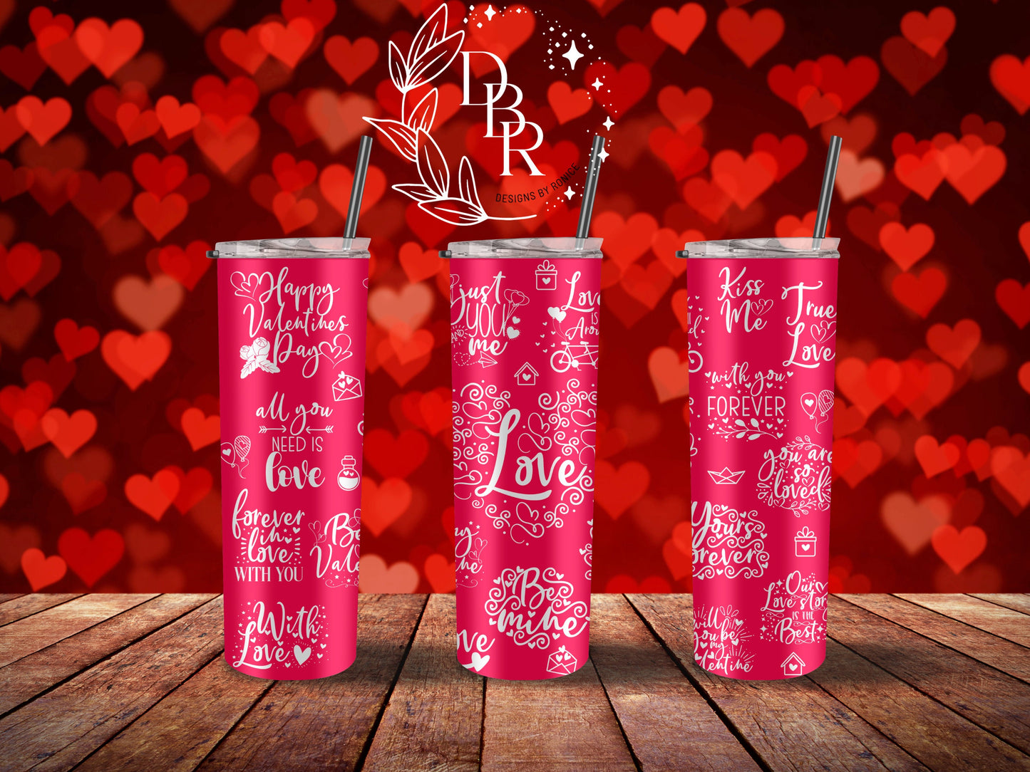 Valentine’s day Love Tumbler, Valentine’s 20 oz Tumbler, Gift for Valentine, Gift for her, Love tumbler, Love Hearts cup