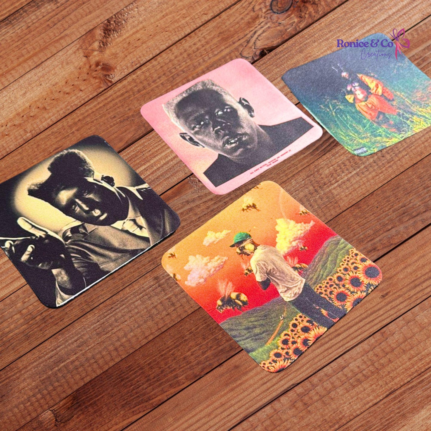 Custom Drink Coasters, Add your logo, Family photos, Album Art, Company Logo, Pets, You pick, Personalized Coasters